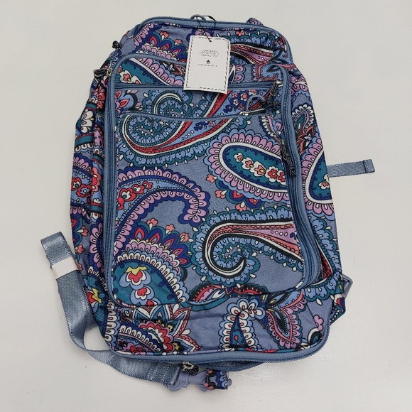 Vera Bradley LightenUp Convertible Travel Bag Makani Paisley NWT